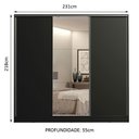 Ver imagem 5 de Guarda-roupa Casal 100% Mdf Madesa Royale 3 Portas de Correr com Espelho