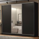 Ver imagem 1 de Guarda-roupa Casal 100% Mdf Madesa Royale 3 Portas de Correr com Espelho