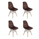 Ver imagem 1 de Kit 4 Cadeiras Eames Dsw Botonê Café
