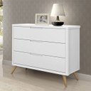 Ver imagem 1 de Cômoda Infantil Old Clean 3 gavetas Branco/Nature - Planet Baby