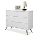 Ver imagem 2 de Cômoda Infantil Old Clean 3 gavetas Branco/Nature - Planet Baby
