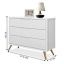 Ver imagem 3 de Cômoda Infantil Old Clean 3 gavetas Branco/Nature - Planet Baby