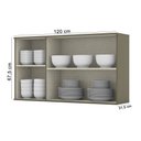 Ver imagem 2 de Armário Aéreo 03 Portas 120cm Connect Duna Cristal Henn