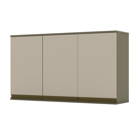 Armário Aéreo 03 Portas 120cm Connect Duna Cristal Henn