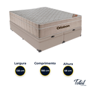 Ver imagem 3 de Cama Box Baú Bipartido Casal Bege e Colchão Airtech Springpocket Molas Ensacadas Ortobom