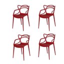 Ver imagem 1 de Kit 4 Cadeiras Masters Allegra Vermelha