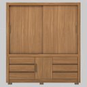 Ver imagem 2 de Guarda Roupa Casal 3 Portas e 6 Gavetas Arbo - Amêndola Touch/ Off White