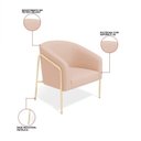 Ver imagem 6 de Poltrona Sala Industrial Alta Champanhe Stella Veludo D03 - D'Rossi Rose