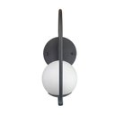 Ver imagem 5 de Kit 2 Arandela Parede Online Preto Globo de Vidro Branco