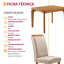 Ver imagem 7 de Mesa de Jantar Liz 120cm Tampo MDF Laminado Canto Copo com 4 Cadeiras Lorena