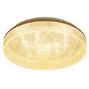 Ver imagem 1 de Plafon Luminaria Cristal de Sobrepor Led com Borda Dourada Redondo 3000k 24w Bivolt