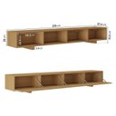 Ver imagem 4 de Rack com Painel Ripado TV 86 Polegadas Planejado 240x250cm Aruá CabeCasa MadeiraOriginals Marrom
