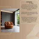 Ver imagem 2 de Poltrona Ibiza Orgânica em Courino Caramelo Giratória 122cm com Almofadas Premium Luxo