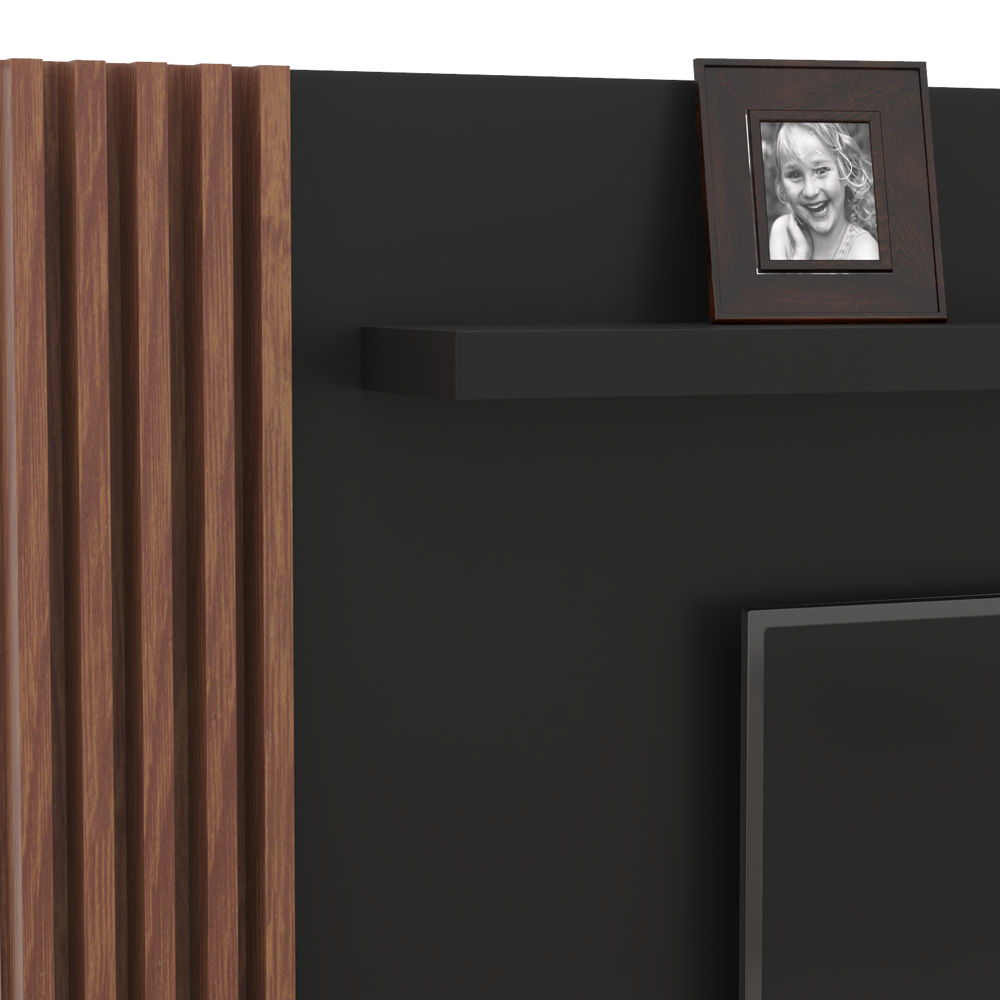 Painel Home Paris para Tv até 55 Polegadas Preto com Naturale - 6