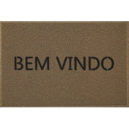 Capacho em Vinil Light 40x60cm Bem Vindo Bege Kapazi - 1