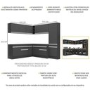 Ver imagem 5 de Armário De Cozinha Completa De Canto Preto/branco