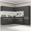 Ver imagem 1 de Armário De Cozinha Completa De Canto Preto/branco