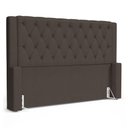 Ver imagem 2 de Cabeceira e Calçadeira Báu Casal Padrão Atena 140cm Capitonê Linho Cacau - Desk Design