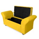 Ver imagem 4 de Kit Cabeceira Mirage + Calçadeira Baú Veneza Queen Size 160cm Suede - Ecotec Decor:Amarelo
