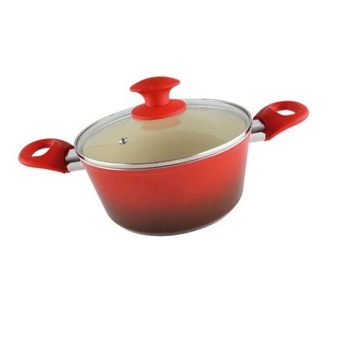 Caçarola com Revestimento Cerâmico 20cm 4,5mm Vermelha Class Home