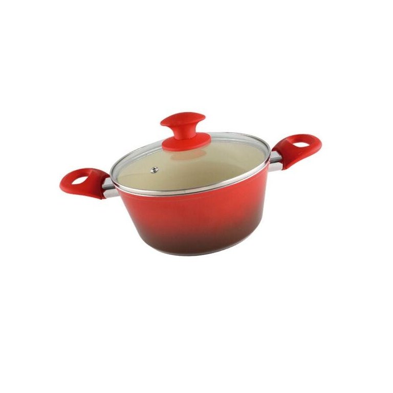 Caçarola com Revestimento Cerâmico 20cm 4,5mm Vermelha Class Home