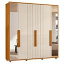 Ver imagem 1 de Guarda Roupa Casal 230cm com Espelho Barok Off/cinamomo Z10 - Mpozenato