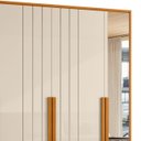 Ver imagem 7 de Guarda Roupa Casal 230cm com Espelho Barok Off/cinamomo Z10 - Mpozenato