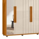 Ver imagem 6 de Guarda Roupa Casal 230cm com Espelho Barok Off/cinamomo Z10 - Mpozenato