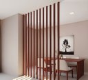 Ver imagem 1 de Kit 6 Divisórias de Ambiente WPC 270cm x 10cm x 3,5cm Formaco Decor Branco/Mogno