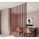 Ver imagem 1 de Kit 6 Divisórias de Ambiente WPC 270cm x 10cm x 3,5cm Formaco Decor Branco/Mogno