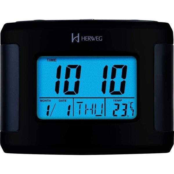 Despertador Digital Herweg Ref: 2979-034 Preto - 1