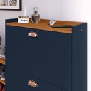 Ver imagem 5 de Sapateira Hall Entrada 2 Gaveta Basculante Puxador Concha Banco Prateleira Porta Sapatos Sala Quarto