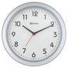 Relógio de Parede Moderno Analógico Redondo Mecanismo Step Herweg Prata - 1