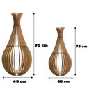 Ver imagem 2 de Abajur Grande de Chão Gotas de Orvalho Mdf Luminária - Mdf Kit com 2 - 90x40cm e 75x40cm