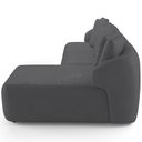 Ver imagem 7 de Sofá 3 Lugares com Chaise Direito Sala Living 248cm Arlo F04 Veludo Grafite Tc-12003 - Lyam Decor