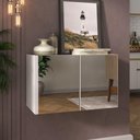 Ver imagem 2 de Aparador Buffet Suspenso com Espelhos 2 Portas Multimóveis Mp8003