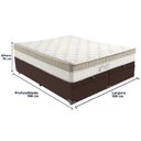 Ver imagem 5 de Cama Box com Baú Bege e Colchão Queen King Best Anjos Cor:marrom