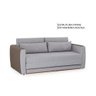 Sofá-Cama 3 Lugares Queen Herval Cairo, Linho Marrom e Bege, 188 cm - 4