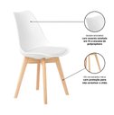 Ver imagem 7 de Kit Mesa Leda Redonda 80cm com 4 Cadeiras Brancas – Compacta, Moderna e Ideal para Cozinha ou Sala D