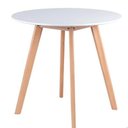Ver imagem 3 de Kit Mesa Leda Redonda 80cm com 4 Cadeiras Brancas – Compacta, Moderna e Ideal para Cozinha ou Sala D