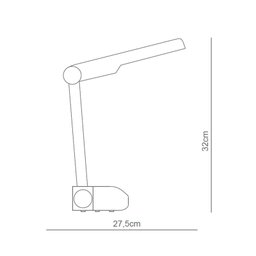 Luminária De Mesa Led 4w 4000k Luz Neutra Yamamura - 3