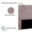 Ver imagem 3 de Cabeceira Cama Box Queen 160 Cm Dubai Veludo Lilás S04 - D'Rossi