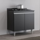 Ver imagem 1 de Balcão Gabinete para Cooktop 80cm 2 Portas Ellen - Ssx Multicoisas