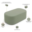 Ver imagem 5 de Puff Decorativo Orgânico para Living Quarto 100cm Doha W01 Bouclê Oliva - Lyam Decor