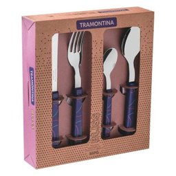Faqueiro Tramontina Bliss Aço Inox e Cabos Azul 16 Peças 29899/113 - 5