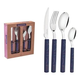 Faqueiro Tramontina Bliss Aço Inox e Cabos Azul 16 Peças 29899/113 - 1