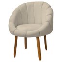 Ver imagem 1 de Poltrona Decorativa Orgânica Flora Fixa Recepção Estética Bouclê:bouclê Bege