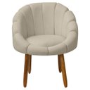 Ver imagem 4 de Poltrona Decorativa Orgânica Flora Fixa Recepção Estética Bouclê:bouclê Bege