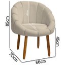 Ver imagem 2 de Poltrona Decorativa Orgânica Flora Fixa Recepção Estética Bouclê:bouclê Bege
