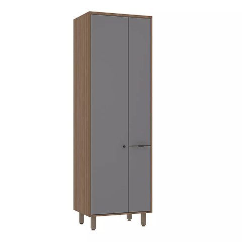 Paneleiro Torre Cozinha 2 Portas 1 Gaveta 70 - Módulo Cozinha Aspen - Luciane 0418:vanilla / Cinza P